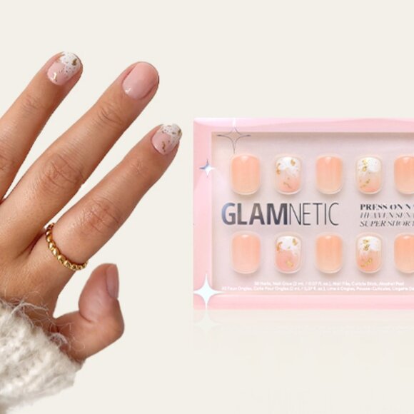 NEW (opened/no box) Glamnetic Press-On Nails in Heaven Sent - Picture 3 of 5